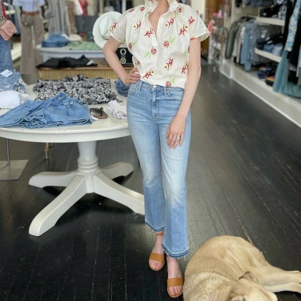 MOTHER superior jeans the hustler ankle undone hem size 26 “on my feet”